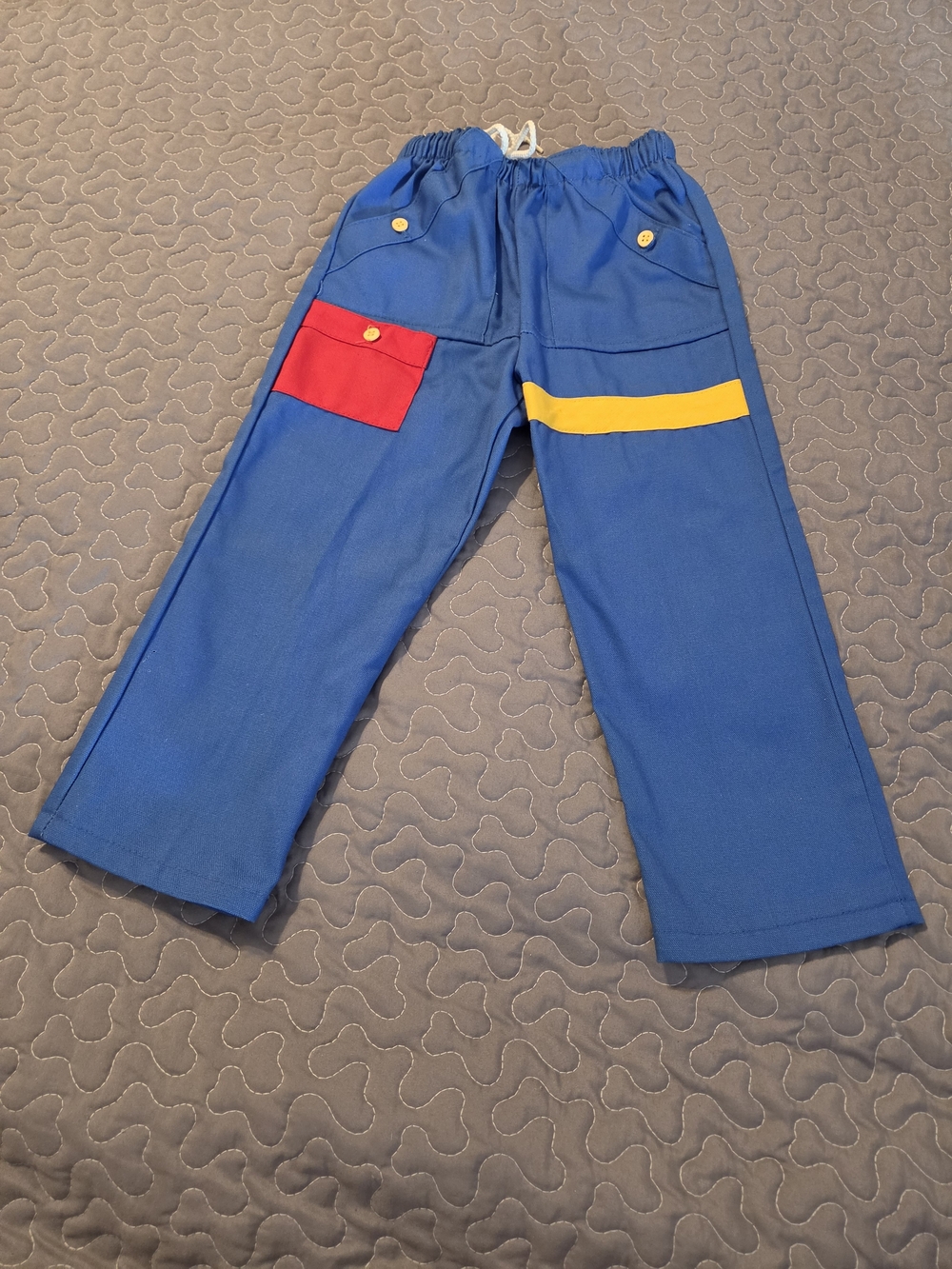 Vintage 80s 90s Y2K Toddler Colorblock Pants Gemini Size 3T Cotton USA Retro